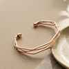 Gold Layered Open Cuff Bracelet (Anti-Tarnish)