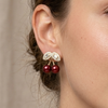 Crimson Cherry Spark Earrings (Anti-Tarnish)