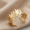 Golden Rhythm Statement Cuff (Anti-Tarnish)