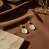 Moonstone Oval Drop Earrings