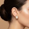 Ivory Pearl Wave Studs