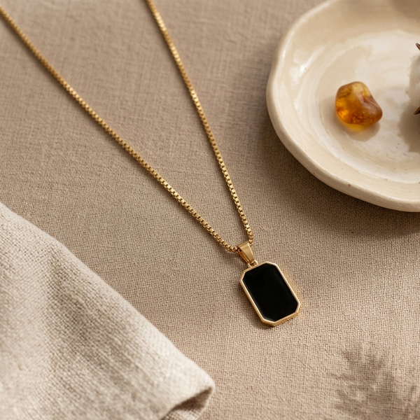 Onyx Paradigm Pendant (Anti-Tarnish)