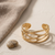 Golden Flow Sculpt Cuff (Anti-Tarnish)