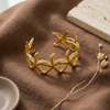 Golden Starfish Cuff Bracelet (Anti-Tarnish)