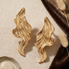 Golden Drift Sculpt Statement Earrings (Anti-Tarnish)