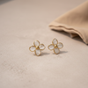 Petal Pearl Floral Stud Earrings