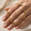 Golden Clover Layered Bracelet (Anti-Tarnish)