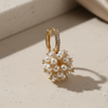 Pearl Bloom Hoop Earrings (Anti Tarnish)