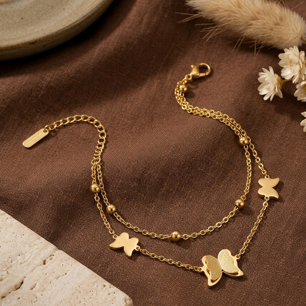 Double-Layered Charm Bracelet (Anti-Tarnish)