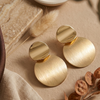 Golden Eclipse Drop Earrings (Anti-Tarnish)