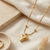 Golden Heart Charm Slider Necklace (Anti-Tarnish)