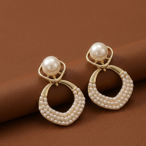 Pearl Halo Drop Earrings