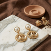 Ivory Knot Pearl Drop Earrings (Anti-Tarnish)