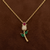 Crimson Rose Spark Pendant Necklace (Anti-Tarnish)