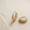 Gold Pearl Layered Hoop Earrings (Anti-Tarnish)
