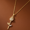 Enchanted Rose Pendant Necklace (Anti-Tarnish)