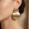 Golden Eclipse Drop Earrings (Anti-Tarnish)