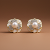 Pearl Blossom Crystal Stud Earrings