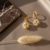 Pearl Bloom Hoop Earrings (Anti Tarnish)
