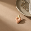 Golden Blush Heart Drop Earrings (Anti-Tarnish)
