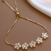 Daisy Crystal Adjustable Bracelet (Anti Tarnish)