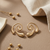 Gold Abstract Swirl Stud Earrings (Anti-Tarnish)