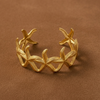 Golden Starfish Cuff Bracelet (Anti-Tarnish)
