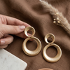 Golden Orbit Layered Hoop Earrings (Anti-Tarnish)