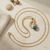Gold Moonstone Crescent Pendant Necklace (Anti-Tarnish)