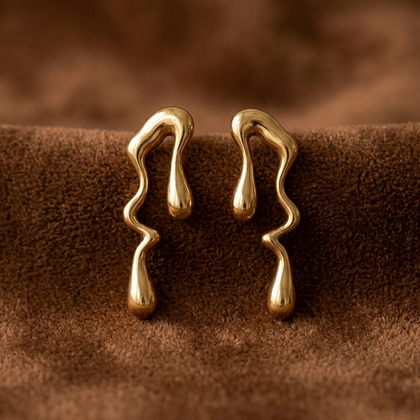Molten Drip Studs (Anti-Tarnish)