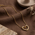 Gold Open Heart Pendant Necklace (Anti-Tarnish)