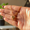 Golden Heart Charm Slider Necklace (Anti-Tarnish)